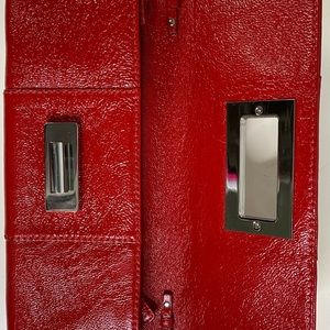 Red Leather Clutch